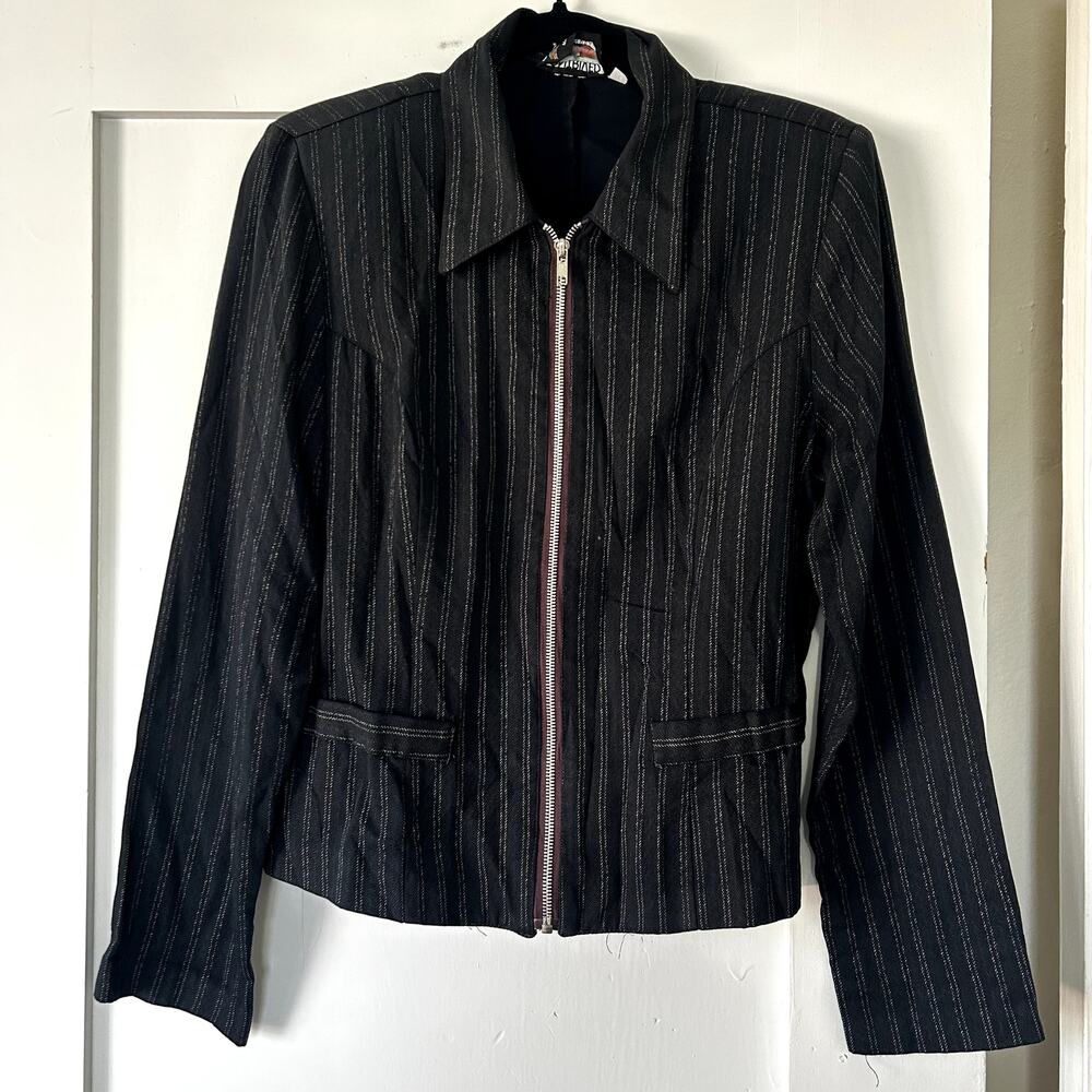 Retro Women's VTG striped jacket with shoulder pads